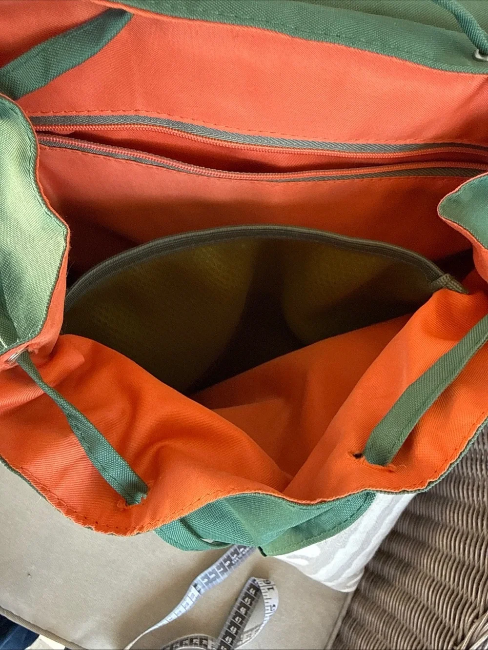 Green & Orange Dinosaur Patch Backpack